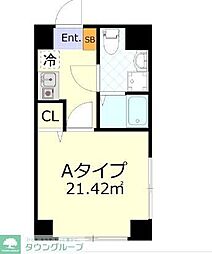 ブローテ三ノ輪 1Kの間取図画像