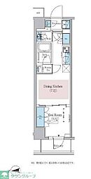 アーバネックス新御徒町駅前 1DKの間取図画像