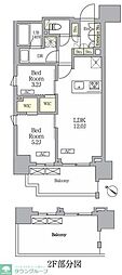 テラス神田猿楽町 2LDKの間取図画像