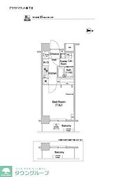 プラウドフラット森下3 1Kの間取図画像