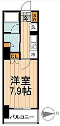 コンフォリア秋葉原EAST 1Kの間取図画像