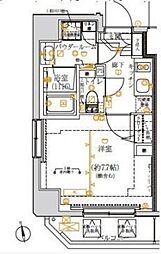 ARTESSIMORIGA 1Kの間取図画像