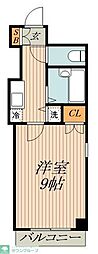 アイディーコート新御徒町 1Kの間取図画像