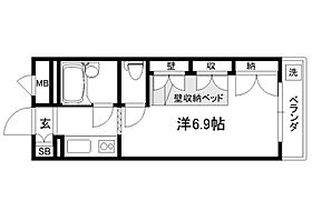 セレーネ田辺III-A 104 ｜ 京都府京田辺市興戸塚ノ本（賃貸マンション1K・1階・18.09㎡） その2