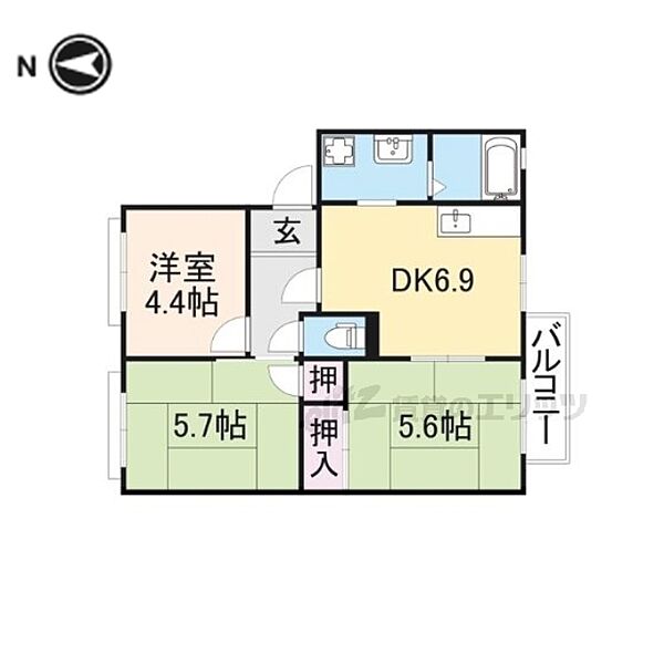 エピーメロン A202｜奈良県天理市柳本町(賃貸アパート3DK・2階・52.00㎡)の写真 その2