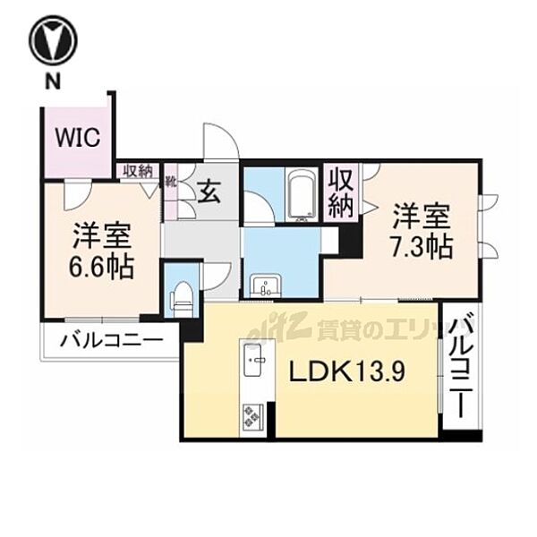 奈良県大和郡山市筒井町(賃貸マンション2LDK・3階・67.78㎡)の写真 その2