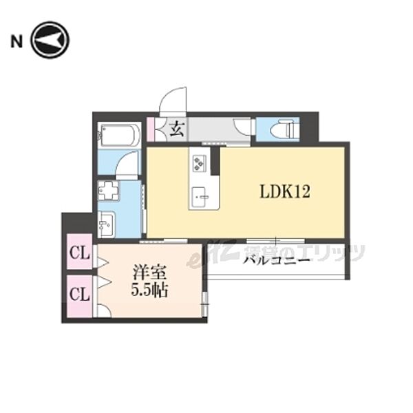 Ｓｔｅｌｌａ 202｜奈良県大和郡山市茶町(賃貸マンション1LDK・2階・43.99㎡)の写真 その2