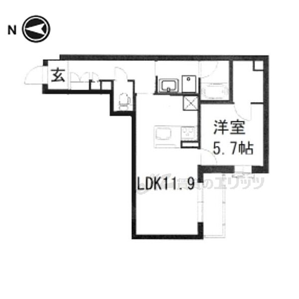 Ｓｔｅｌｌａ 203｜奈良県大和郡山市茶町(賃貸マンション1LDK・2階・47.41㎡)の写真 その2