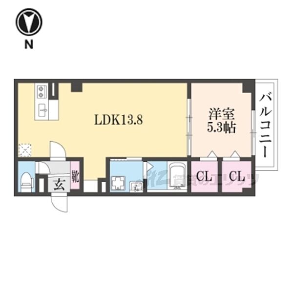 奈良県橿原市見瀬町(賃貸マンション1LDK・3階・45.11㎡)の写真 その2