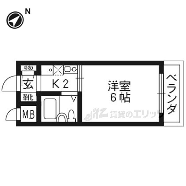 大阪府枚方市北山１丁目(賃貸マンション1K・3階・18.00㎡)の写真 その2