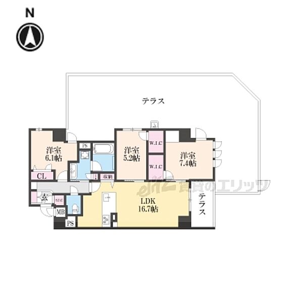 Ｌａｖｉｅｎａ　Ｎａｒａ 101｜奈良県奈良市大宮町１丁目(賃貸マンション3LDK・1階・81.63㎡)の写真 その2