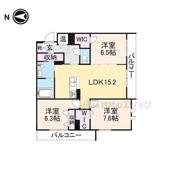 メルベーユ大森 201｜奈良県奈良市大森町(賃貸マンション3LDK・2階・81.85㎡)の写真 その2