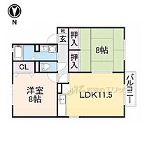 パル 203 ｜ 大阪府四條畷市清滝中町（賃貸アパート2LDK・2階・61.82㎡） その1