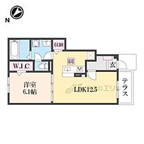 フォレ・リヴェールII 101 ｜ 奈良県大和郡山市新町（賃貸アパート1LDK・1階・44.20㎡） その2