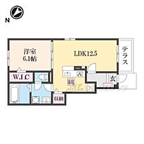 フォレ・リヴェールII 104 ｜ 奈良県大和郡山市新町（賃貸アパート1LDK・1階・44.20㎡） その2