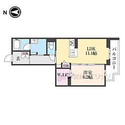 シャーメゾンNAC 1LDKの間取図画像