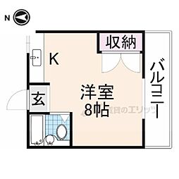 はいつ武本 ワンルームの間取図画像