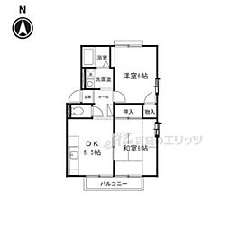 エステートピアヨネザワ 2DKの間取図画像
