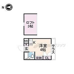 シングルモア ワンルームの間取図画像