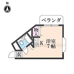 コスモヒルズイシキリ ワンルームの間取図画像