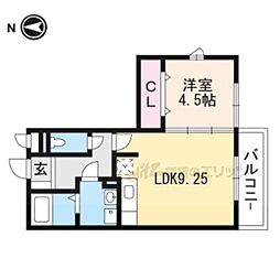 リビングタウン西大寺 1LDKの間取図画像