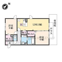 シェソワ 2LDKの間取図画像