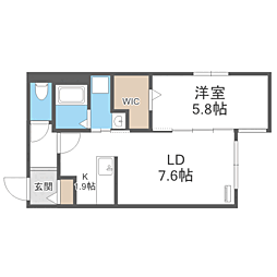 Kei 3階1LDKの間取り