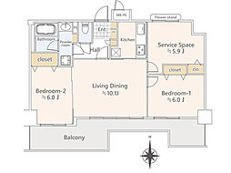 ライオンズマンション草加駅前 906号室 2SLDKの間取り