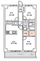 カルム草加 3LDKの間取図画像