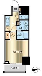 エスタート三田 8階1Kの間取り