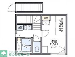 レオパレスＹＡＧＩ 2階1Kの間取り