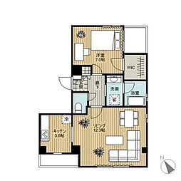 エルグランデ南麻布 5階1LDKの間取り