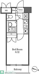 ＬａＳａｎｔｅ広尾 9階1Kの間取り
