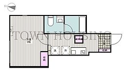 恵比寿Flag 1階1Kの間取り