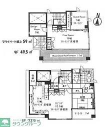 ハーベストハウス円山 8階4LDKの間取り