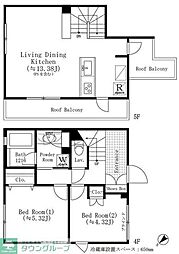 ＡＳＴＩＬＥ目黒不動前 4階2LDKの間取り