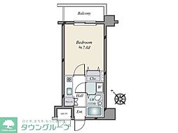 グランパレス南麻布仙台坂 8階1Kの間取り
