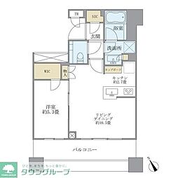 ＢｒｉｌｌｉａＴｏｗｅｒｓ目黒サウスレジデンス 10階1LDKの間取り