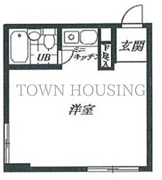 パーク・ノヴァ渋谷 4階ワンルームの間取り