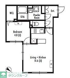 GRAN PASEO 中目黒 East 3階1LDKの間取り