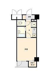 ドルチェ代々木 5階1Kの間取り