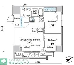 カーサスプレンディッド恵比寿1丁目 2階2LDKの間取り