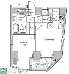 Casa Splendido La plus 元赤坂 11階1LDKの間取り