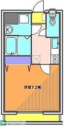 ヴェルデ三軒茶屋 2階1Kの間取り