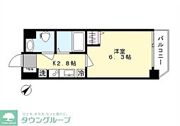 フランボアーズ元代々木町 4階1Kの間取り