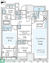 パークコート ザ・三番町ハウス 3LDKの間取図画像