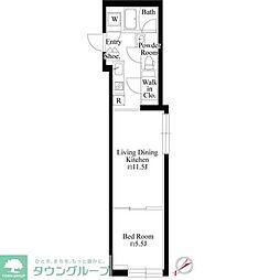 EDITebisu 1LDKの間取図画像