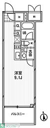 アーデン芝公園 ワンルームの間取図画像