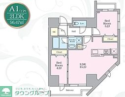 アーバンノット原宿 2LDKの間取図画像
