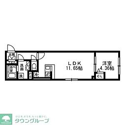 SOLASIA residence 武蔵小山 1LDKの間取図画像